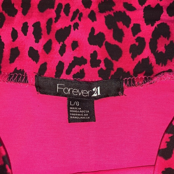 NWOT Large Pink / Red Leopard Bodycon Mini Skirt - Picture 8 of 13